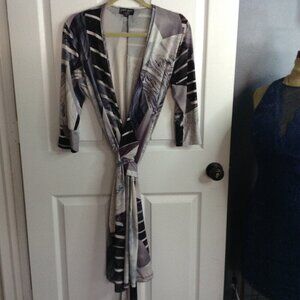 Petit Pois, "M" by Viviana G. Wrap Around Dress; Geometric Design, Avant Garde